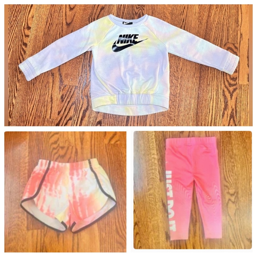 Nike 2-3yr Bundle Pullover Sweatshirt, Athletic Leggings &  Shorts Like New